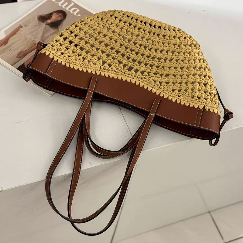 ブランド中空織ビーチバッグニッチファッションショルダー脇の下 - Women Bags On Sale のレビューと価格